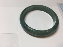 Load image into Gallery viewer, 58.6mm Certified Type A 100% Natural Light Green/Blue/Gray With Flying Snow Guatemala Jadeite Bangle PH268-1238
