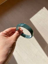 Load image into Gallery viewer, 52.8mm Certified Type A 100% Natural icy watery deep sea green/blue/gray/white Guatemala Jadeite bangle KS91-6393

