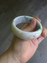 Load image into Gallery viewer, 54mm Certified type A 100% Natural sunny green/purple/yellow(Fu LU SHOU) Jadeite bangle BN61-1736
