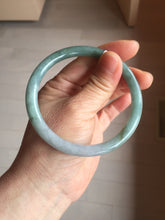 Load image into Gallery viewer, 61.5mm Certified Type A 100% Natural oily dark green(老油青) purple gray black round cut Jadeite Jade bangle Bh103-0715
