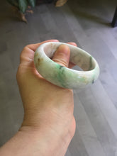Load image into Gallery viewer, 54mm Certified type A 100% Natural sunny green/purple/yellow(Fu LU SHOU) Jadeite bangle BN61-1736
