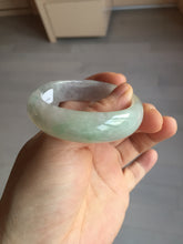 Load image into Gallery viewer, 51.5mm certified 100% natural type A light purple sunny green yellow oval jadeite jade bangle BL77-8666
