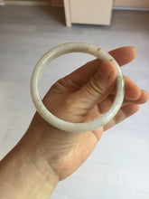 Load image into Gallery viewer, 60mm certified Type A 100% Natural light green white brown Fragrance of Osmanthus in August(八月桂花)Jadeite Jade bangle PA72-6314
