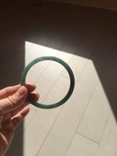 Load image into Gallery viewer, 62mm Certified Type A 100% Natural light green/blue/gray Guatemala slim round cut Jadeite bangle BP219-3808
