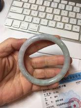Load image into Gallery viewer, 59mm Certified Type A 100% Natural light green white purple round cut jadeite Jade bangle PB256-3232
