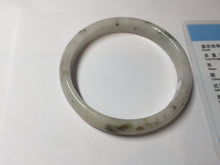 Load image into Gallery viewer, 60mm certified Type A 100% Natural light green white brown Fragrance of Osmanthus in August(八月桂花)Jadeite Jade bangle PA72-6314
