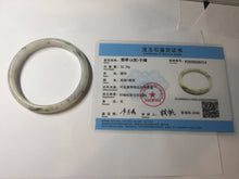 Load image into Gallery viewer, 60mm certified Type A 100% Natural light green white brown Fragrance of Osmanthus in August(八月桂花)Jadeite Jade bangle PA72-6314
