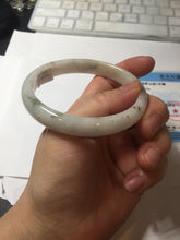 Load image into Gallery viewer, 60mm certified Type A 100% Natural light green white brown Fragrance of Osmanthus in August(八月桂花)Jadeite Jade bangle PA72-6314
