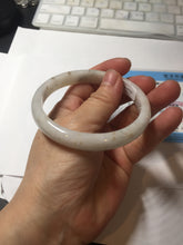 Load image into Gallery viewer, 60mm certified Type A 100% Natural light green white brown Fragrance of Osmanthus in August(八月桂花)Jadeite Jade bangle PA72-6314
