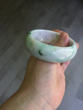 Load image into Gallery viewer, 54mm Certified type A 100% Natural sunny green/purple/yellow(Fu LU SHOU) Jadeite bangle BN61-1736
