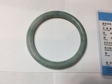 Load image into Gallery viewer, 59.5mm Certified Type A 100% Natural light green round cut jadeite Jade bangle PB257-3256
