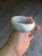 Load image into Gallery viewer, 54mm Certified type A 100% Natural sunny green/purple/yellow(Fu LU SHOU) Jadeite bangle BN61-1736
