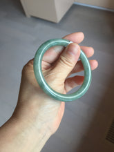 Load image into Gallery viewer, 54.5mm Certified type A 100% Natural dark green gray round cut Jadeite bangle PD44-9590
