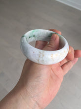 Load image into Gallery viewer, 54mm Certified type A 100% Natural sunny green/purple/yellow(Fu LU SHOU) Jadeite bangle BN61-1736
