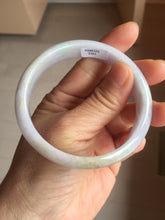 Load image into Gallery viewer, 57.7mm Certified Type A 100% Natural light purple white gray Jadeite bangle BH99-2161
