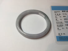 Load image into Gallery viewer, 53mm Certified Type A 100% Natural light green white purple oval Jadeite bangle X160-3838(Etsy 已经列)
