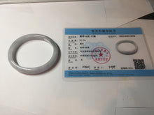 Load image into Gallery viewer, 53mm Certified Type A 100% Natural light green white purple oval Jadeite bangle X160-3838(Etsy 已经列)
