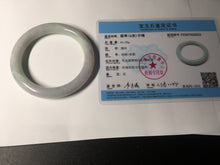 Load image into Gallery viewer, 58.4mm Certified Type A 100% Natural light green chubby round cut Jadeite Jade bangle BM36-0023
