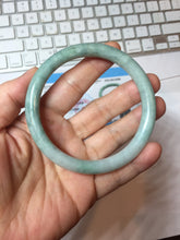 Load image into Gallery viewer, 59.5mm Certified Type A 100% Natural light green round cut jadeite Jade bangle PB257-3256
