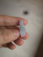 Load image into Gallery viewer, 100% natural type A icy watery sunny green/purple a pearl in my palm (apple of my eye, 掌上明珠) Jadeite jade bead AQ72
