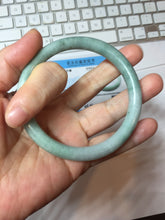 Load image into Gallery viewer, 59.5mm Certified Type A 100% Natural light green round cut jadeite Jade bangle PB257-3256
