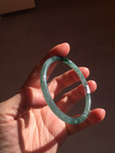 Load image into Gallery viewer, 56mm Certified Type A 100% Natural dark green/blue/gray/yellow with Guatemala slim round cut Jadeite bangle PE37-5876
