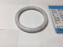 Load image into Gallery viewer, 59.2mm Certified Type A 100% Natural light green white purple round cut jadeite Jade bangle PB258-3208
