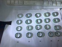 Load image into Gallery viewer, 16.7mm Size 6 1/4 100% natural type A icy watery dark green blue black gray Guatemala jadeite band ring group PE129
