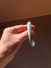 Load image into Gallery viewer, 51.5mm Certified Type A 100% Natural half green/blue half porcelain white Guatemala slim Jadeite bangle PF14-5874
