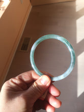 Load image into Gallery viewer, 56.3mm Certified Type A 100% Natural dark green/blue/gray with Guatemala slim round cut Jadeite bangle BG202-8832

