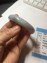 Load image into Gallery viewer, 53mm Certified Type A 100% Natural light green white purple oval Jadeite bangle X160-3838(Etsy 已经列)
