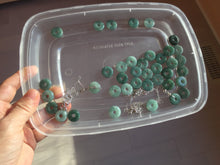 Load image into Gallery viewer, 15mm Type A 100% Natural blue light green dark green gray Guatemala Jadeite Jade Safety Guardian Button donuts Pendant group AU82
