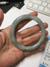 Load image into Gallery viewer, 55.5mm certified 100% natural Type A light green round cut jadeite jade bangle BS104-2525
