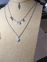 Load image into Gallery viewer, Triple Layer Necklace with 100% natural Type A white light purple Jadeite pendant necklace PH49
