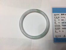 Load image into Gallery viewer, 60.4mm Certified Type A 100% Natural light green white purple round cut jadeite Jade bangle B259-3206
