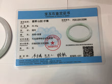 Load image into Gallery viewer, 60.4mm Certified Type A 100% Natural light green white purple round cut jadeite Jade bangle B259-3206
