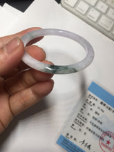Load image into Gallery viewer, 49.5mm Certified Type A 100% Natural icy watery light green purple Jadeite Jade bangle PA73-6337
