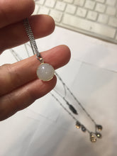 Load image into Gallery viewer, Triple Layer Necklace with 100% natural Type A white light purple Jadeite pendant necklace PH49

