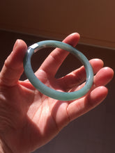 Load image into Gallery viewer, 59.2mm Certified Type A 100% Natural green/blue/black/gray/black Guatemala slim Jadeite bangle PF11-5873
