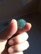 Load image into Gallery viewer, 100% Natural blue green gray Guatemala jadeite Jade flower pendant group AR113
