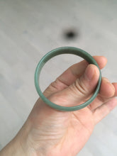 Load image into Gallery viewer, 51.6mm certified Type A 100% Natural oily dark green  thin style Jadeite jade bangle M87-2820

