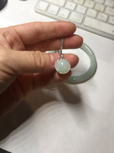 Load image into Gallery viewer, 53.5mm certified 100% natural Type A light green round cut jadeite jade bangle BP161-2771
