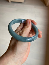 Load image into Gallery viewer, 59mm Certified Type A 100% Natural light blue/gray Guatemala Jadeite bangle Y134-6420
