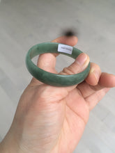 Load image into Gallery viewer, 51.6mm certified Type A 100% Natural oily dark green  thin style Jadeite jade bangle M87-2820
