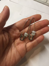 Load image into Gallery viewer, Minimalist Pin Style Earrings with 6mm Natural Jadeite Ring Beads | Modern Elegant Jade Earrings PH51
