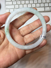 Load image into Gallery viewer, 60.4mm Certified Type A 100% Natural light green white purple round cut jadeite Jade bangle B259-3206
