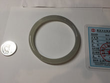 Load image into Gallery viewer, 58.8mm Certified 100% Natural light yellow/gray/pale pink slim nephrite jade bangle HN71-9076

