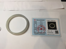 Load image into Gallery viewer, 58.8mm Certified 100% Natural light yellow/gray/pale pink slim nephrite jade bangle HN71-9076
