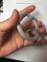 Load image into Gallery viewer, 53.3mm Certified Type A 100% Natural light green purple with green floating flowers round cut Jadeite bangle PB169-4722
