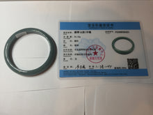 Load image into Gallery viewer, 57.5mm Certified Type A 100% Natural deep sea dark green/purple/blue/gray/black Guatemala Jadeite bangle PB114-6421
